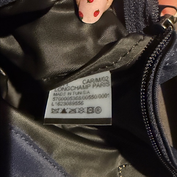 Longchamp Blue Tote with Brown Handles - Picture 10 of 10